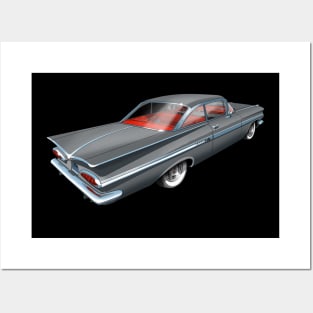 1959 Chevrolet Impala in Grecian Gray Posters and Art